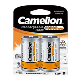 Camelion LR20/D uppladdningsbara batterier 10000 mAh